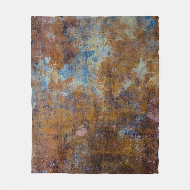 Braune und rosa Holzfläche Fleecedecke (Vorderseite)