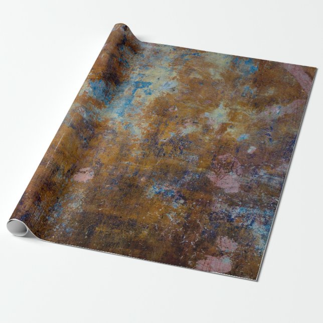 Braune und rosa Holzfläche Geschenkpapier (Ungerollt)