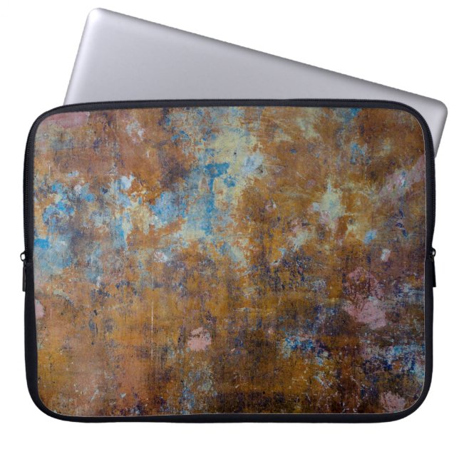 Braune und rosa Holzfläche Laptopschutzhülle (Vorderseite)