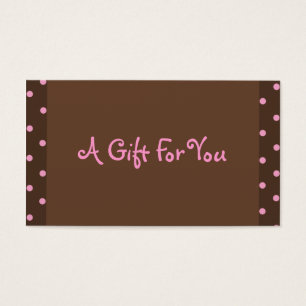 Braune und rosa Polka-Dot-Tags