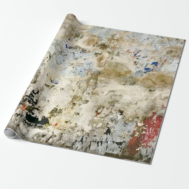 Braune und rote Tapete Geschenkpapier (Ungerollt)