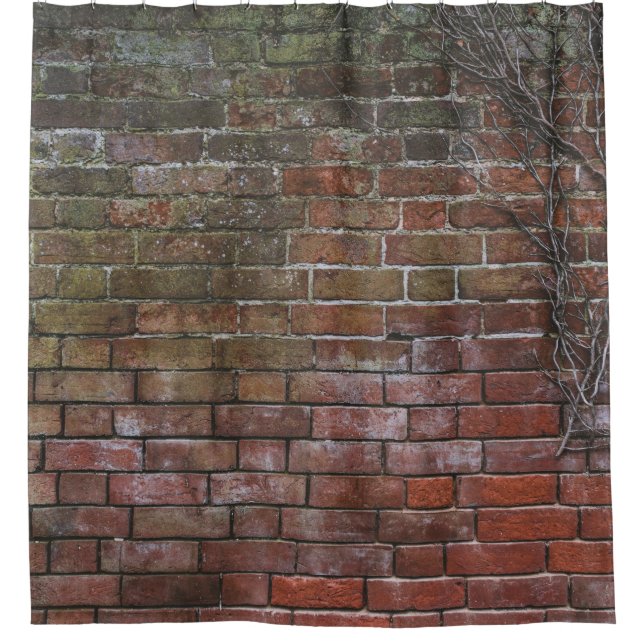 Braune und schwarze Holzpappe Duschvorhang (Vorderseite)