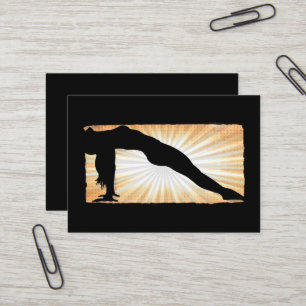 Braune und schwarze Meditations-Yoga-Geschäftskart Visitenkarte