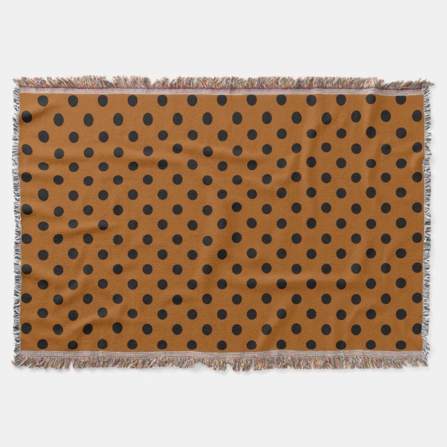 Braune und schwarze Polka-Punkte Decke (Vorderseite)