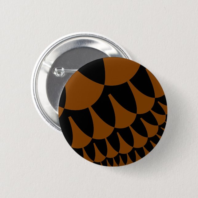 Braune und schwarze Schuppen Button (Vorne & Hinten)