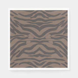 Braune und schwarze Tigerstreifen Serviette