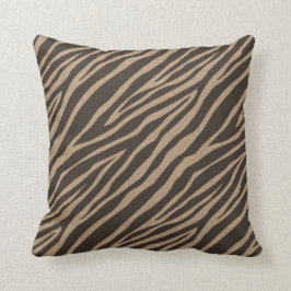 Braune und schwarze Zebra Kissen
