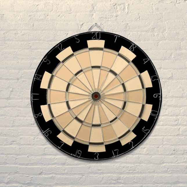 Braune und Tan Combo Stack Regulation Dart Board Dartscheibe (Classy color combination for your game room )