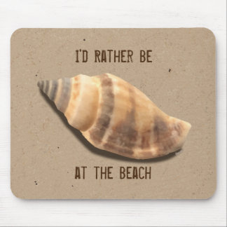 Braune und Tan Striped Conch Muschel Mousepad