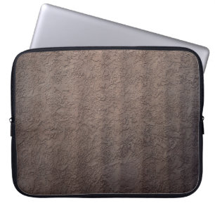 Braune und weiße Blumentextilien Laptopschutzhülle