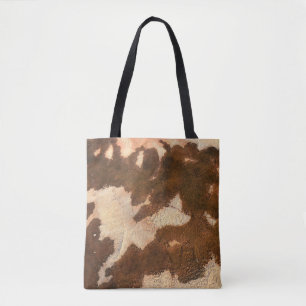 Braune und weiße Blumentextilien Tasche