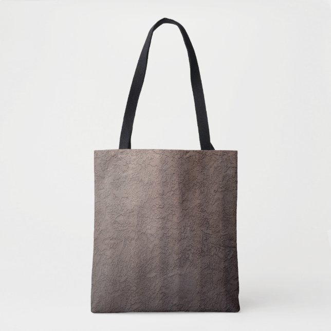 Braune und weiße Blumentextilien Tasche (Vorderseite)