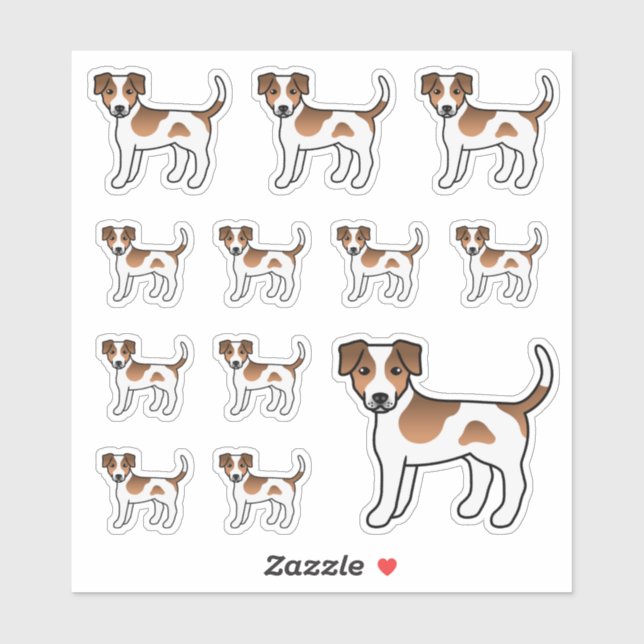 Braune und weiße dänisch-schwedische Hunde Niedlic Aufkleber (Blatt)