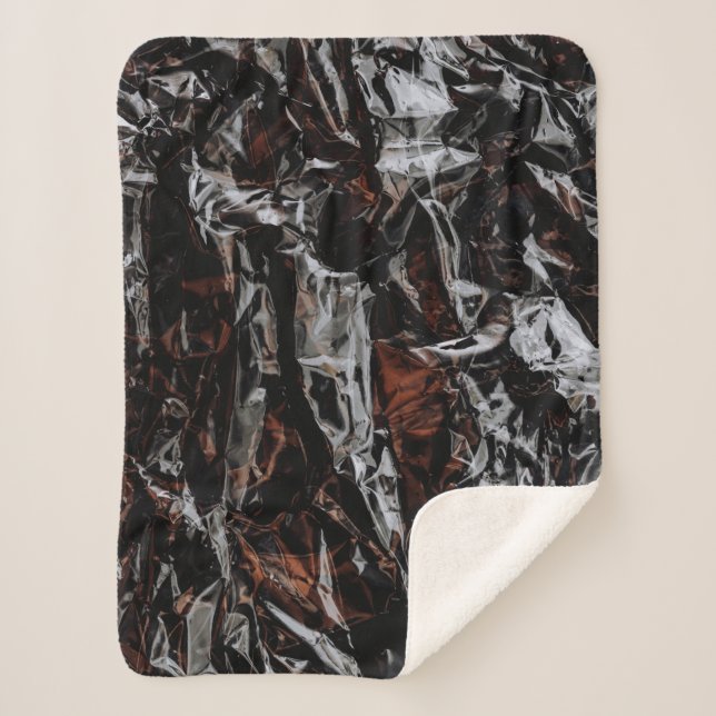 Braune und weiße getrocknete Blätter Sherpadecke (Vorderseite)