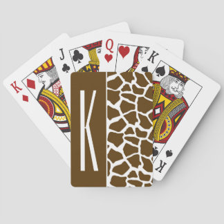 Braune und weiße Giraffe Spielkarten