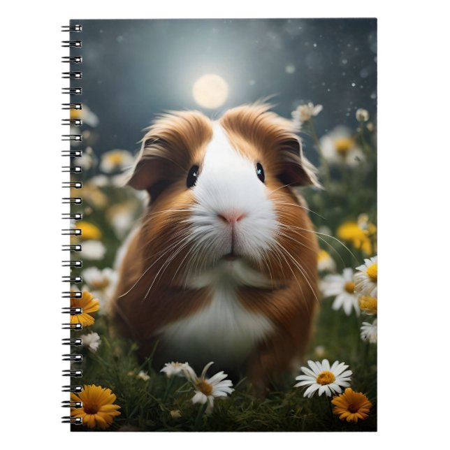 Braune und weiße Guinea Schweinemond und Milchprod Notizblock (Vorderseite)