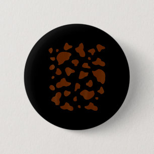 Braune und weiße Kuh-Muster Druckkostüm H Button