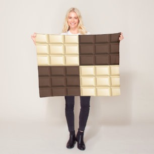 Braune und weiße Schokolade Fleecedecke