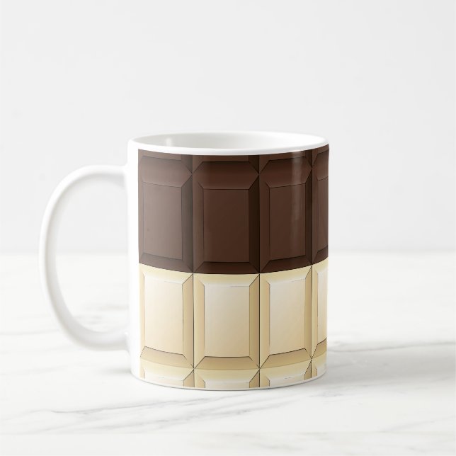 Braune und weiße Schokolade Kaffeetasse (Links)