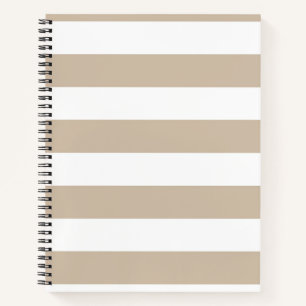 Braune und weiße Streifen Notizbuch