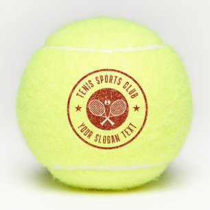 Braune und weiße Tennis Themenclub Tennisbälle