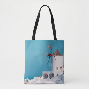 Braune und weiße Windmühle Tasche