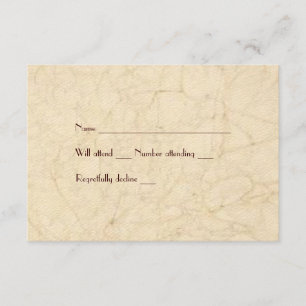 Braune Vintage Angelliebhaber uAwg RSVP Karte