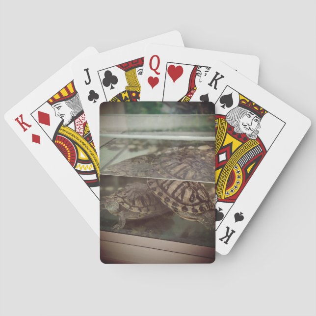 Braune Vintage-Spielkarten Spielkarten (Rückseite)
