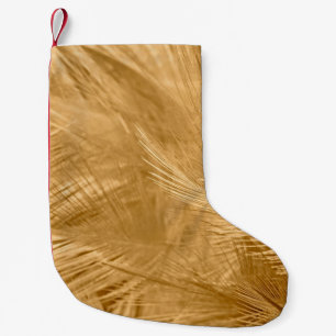 Braune, Vintage Trends Hühnerfederstruktur Kleiner Weihnachtsstrumpf