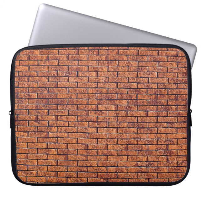 Braune Wandverkleidung Laptopschutzhülle (Vorderseite)