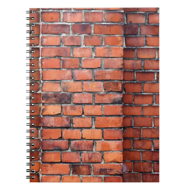 Braune Wandziegel Notizblock (Vorderseite)