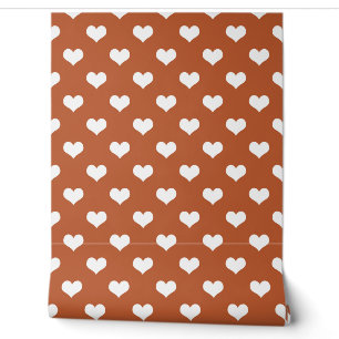 Braune weiße Liebe Herzdesign Tapete