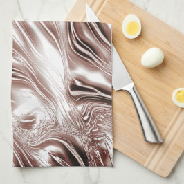 Braune, weiße Spuren auf weißem Hintergrund Geschirrtuch