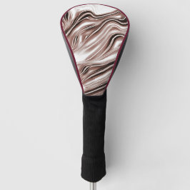 Braune, weiße Spuren auf weißem Hintergrund Golf Headcover