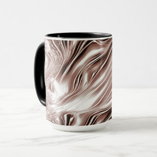 Braune, weiße Spuren auf weißem Hintergrund Tasse