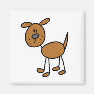 Braune Welpen-Hunde T-Shirts und Geschenke Magnet