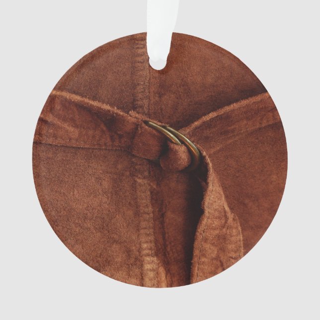 Braune Wildleder mit Gurte und Verschluss Ornament (Vorderseite)
