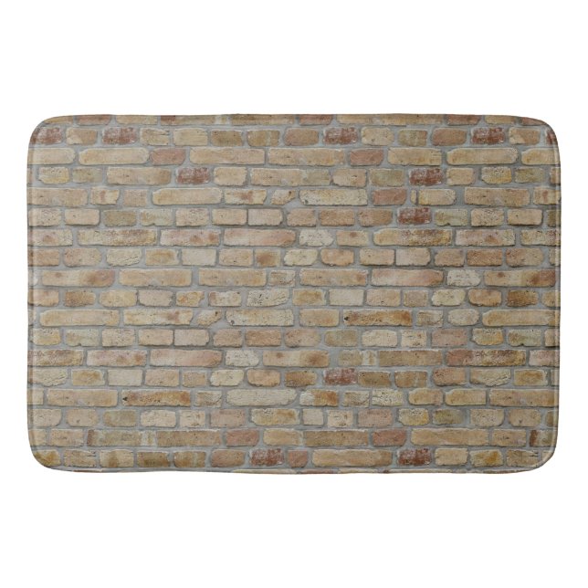 Braune Ziegelmauer - Neuartiges Design Badematte (Vorderseite)