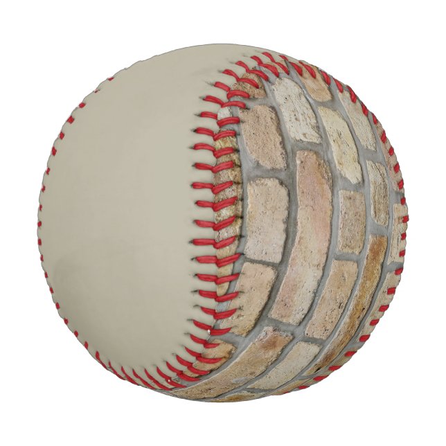 Braune Ziegelmauer - Neuartiges Design Baseball (Schrägansicht)