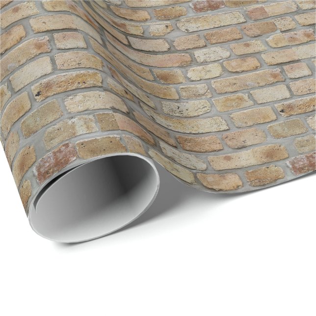Braune Ziegelmauer - Neuartiges Design Geschenkpapier (Rolleneckpunkt)