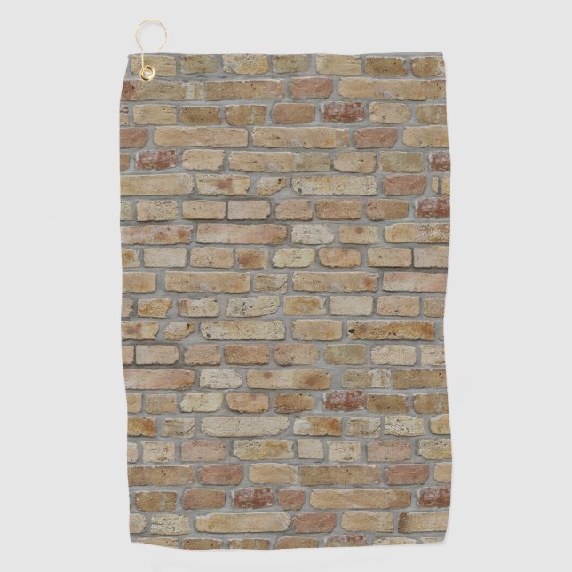 Braune Ziegelmauer - Neuartiges Design Golfhandtuch (Vorderseite)