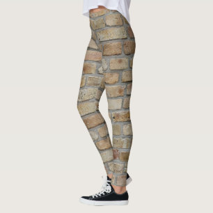 Braune Ziegelmauer - Neuartiges Design Leggings