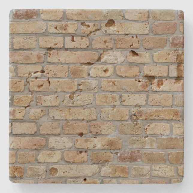 Braune Ziegelmauer - Neuartiges Design Steinuntersetzer (Vorderseite)