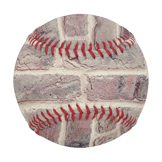 Braune Ziegelwand Baseball (Vorderseite)