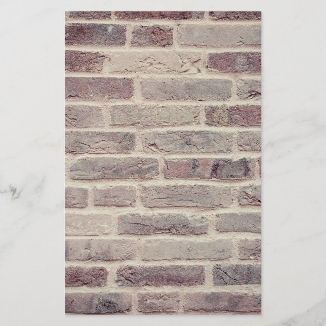Braune Ziegelwand Briefpapier (Vorderseite)
