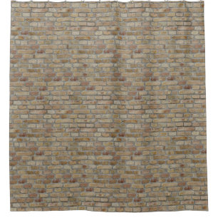 Braune Ziegelwand Ein novelty-design Duschvorhang