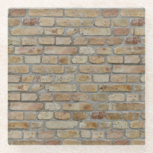 Braune Ziegelwand Ein novelty-design Glasuntersetzer
