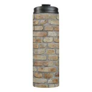 Braune Ziegelwand Ein novelty-design  Thermosbecher