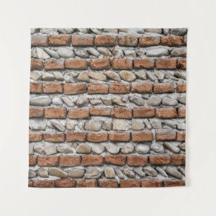 Braune Ziegelwand Wandteppich