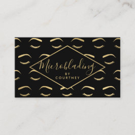 Bräunen und Lashes Schwarz/Gold Visitenkarte